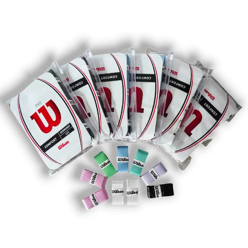 15PCS Wilson Tennis Racket Overgrip Sweat Band Absorption Grip PU Badminton Racket Handle Grip Tennis Griptape Padel Racket Grip