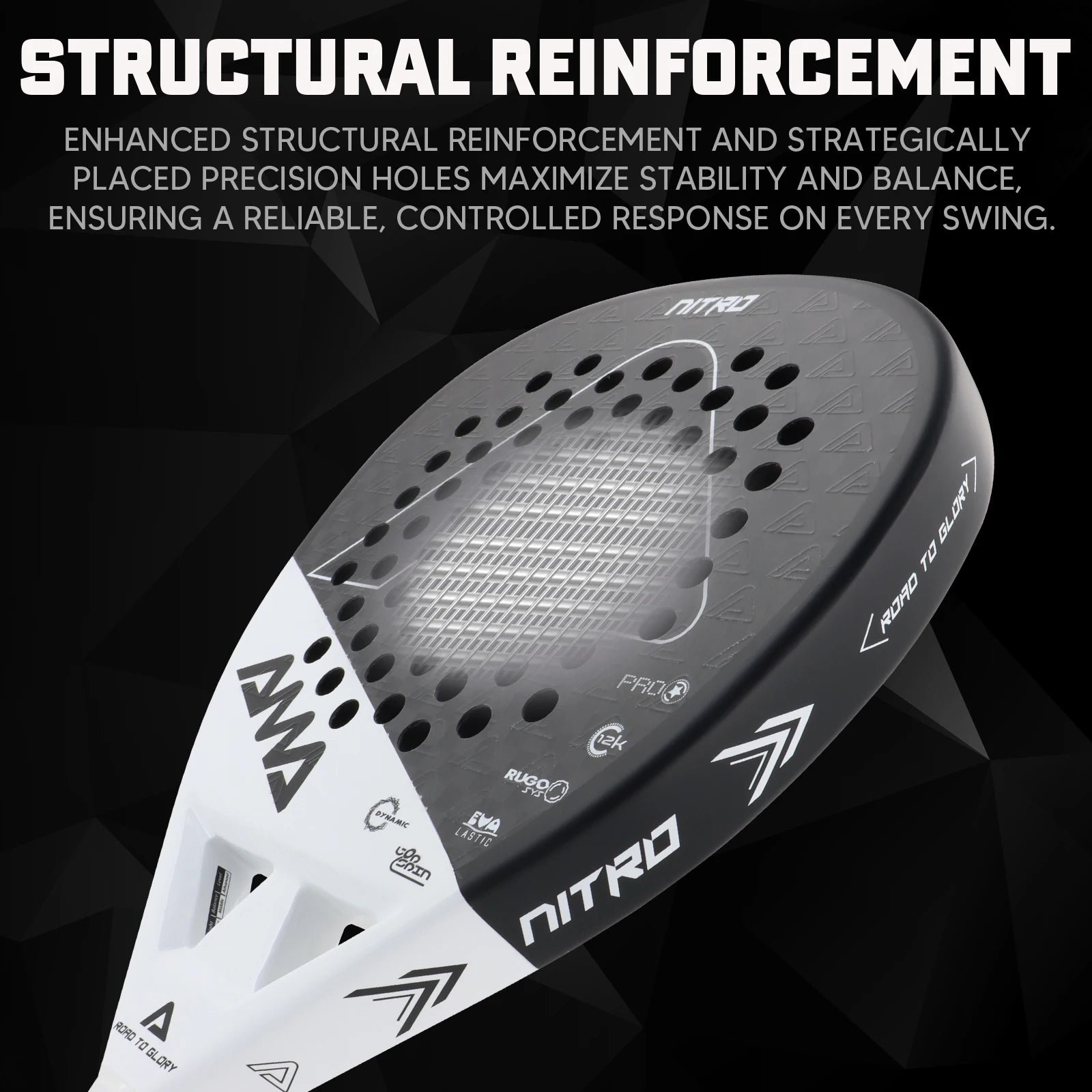 AMA SPORT Premium Carbon Fiber Padel Racket - 3K/12K/18K EVA Core