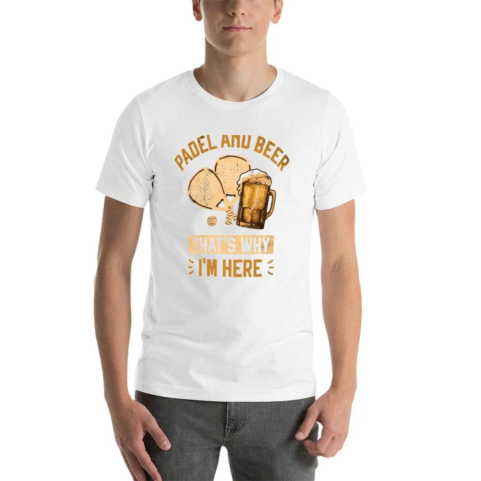 Padel & Beer That's Why I'm Here - Funny Padel T-Shirt for Beer Lovers