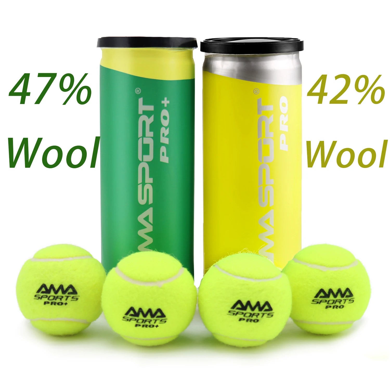 AMASPORT Pressurized Padel Ball High Bouncing Professional Padel Tennis Ball 47% Wool Woven Felt Top Quality Padel Accessories