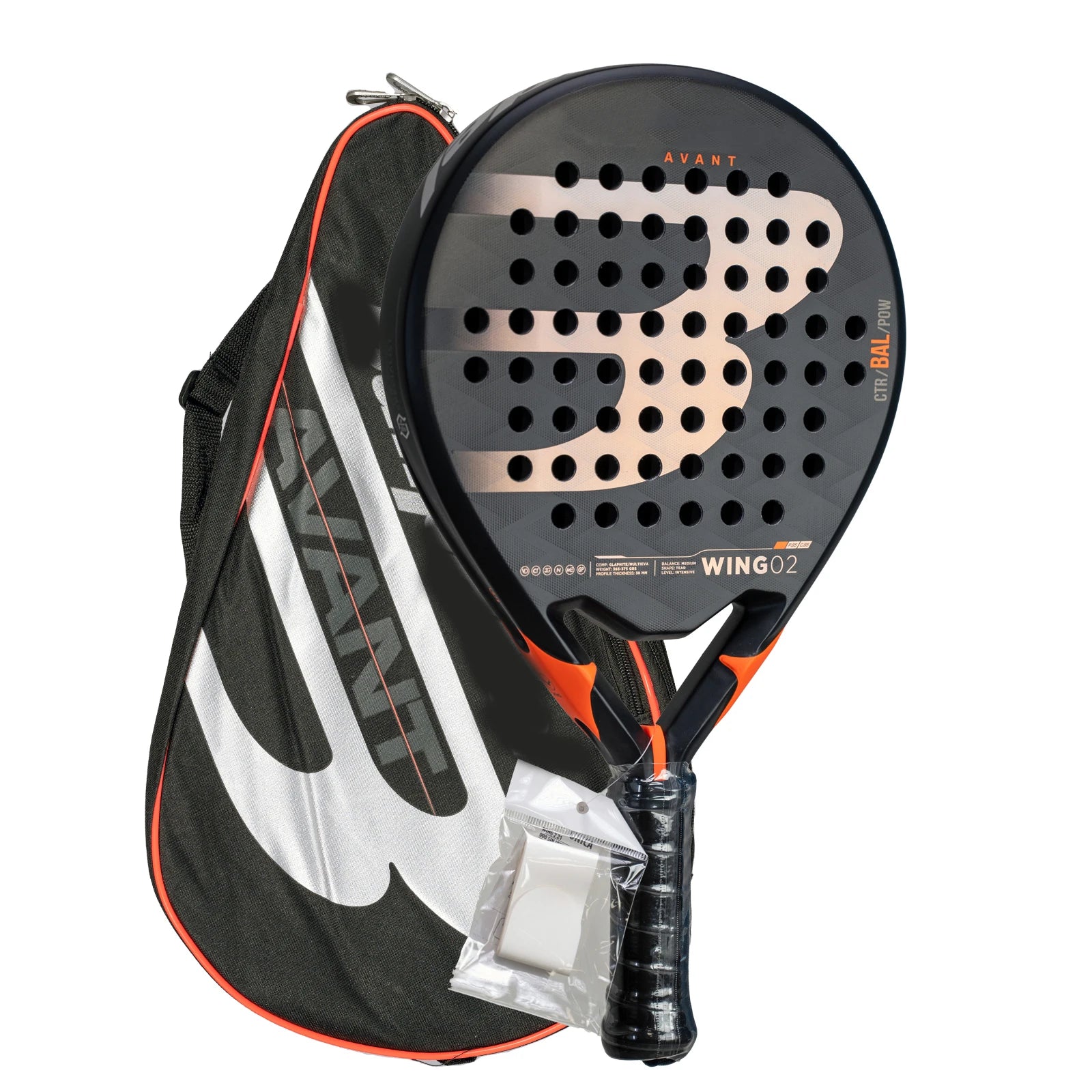 Padel Racket Carbon Fiber Tennis Racquet for Adults,