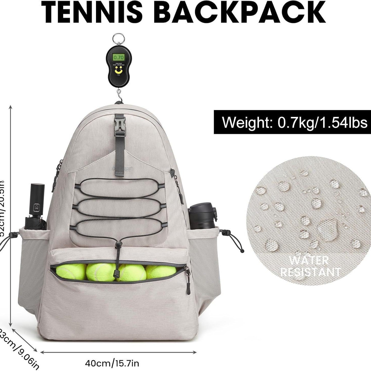 Tennis Backpack Large Peak Ball Bag Can Hold 4 Rackets With Shoes Compartment
