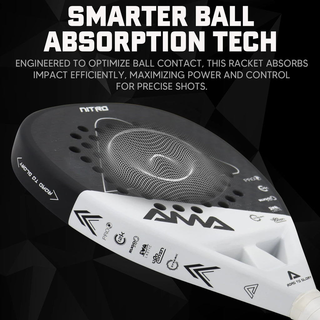 AMA SPORT Premium Carbon Fiber Padel Racket - 3K/12K/18K EVA Core