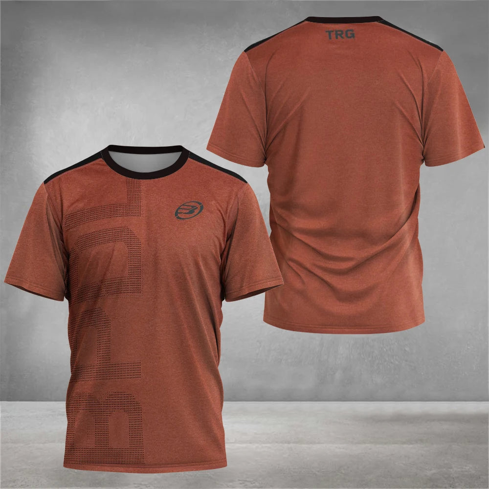 2025 New Padel Element Print Quick-drying Short Sleeve Men's Tennis Breathable Wear Men's Ultra-thin Fitness T-shirt Casual Top