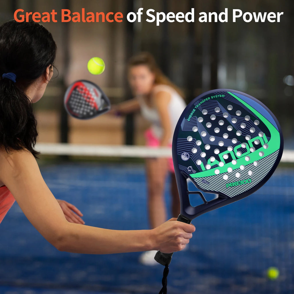 IANONI Padel Racket Carbon Fiber Surface with EVA Memory Flex Foam Core Lightweight Padel Racquet