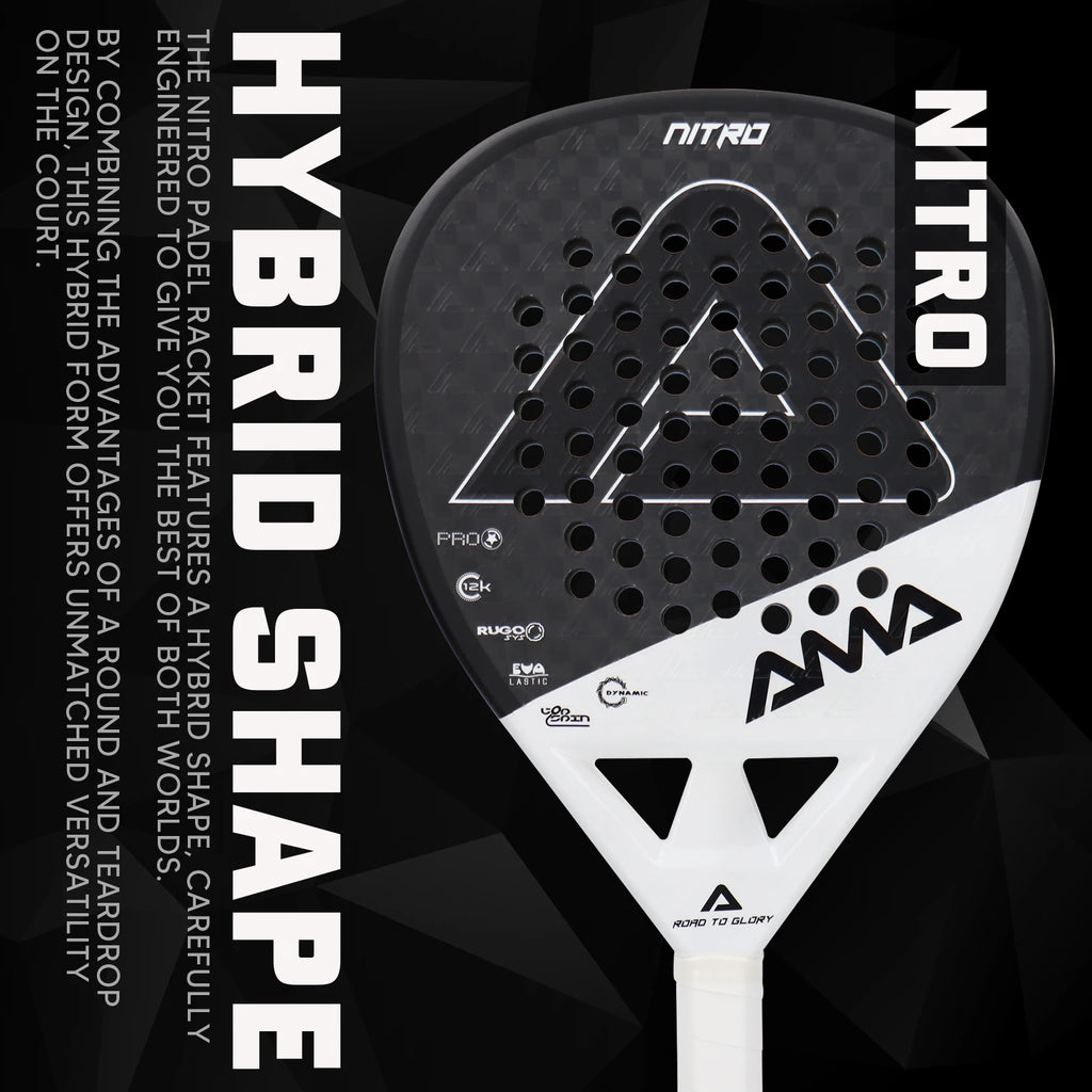 AMA SPORT Premium Carbon Fiber Padel Racket - 3K/12K/18K EVA Core