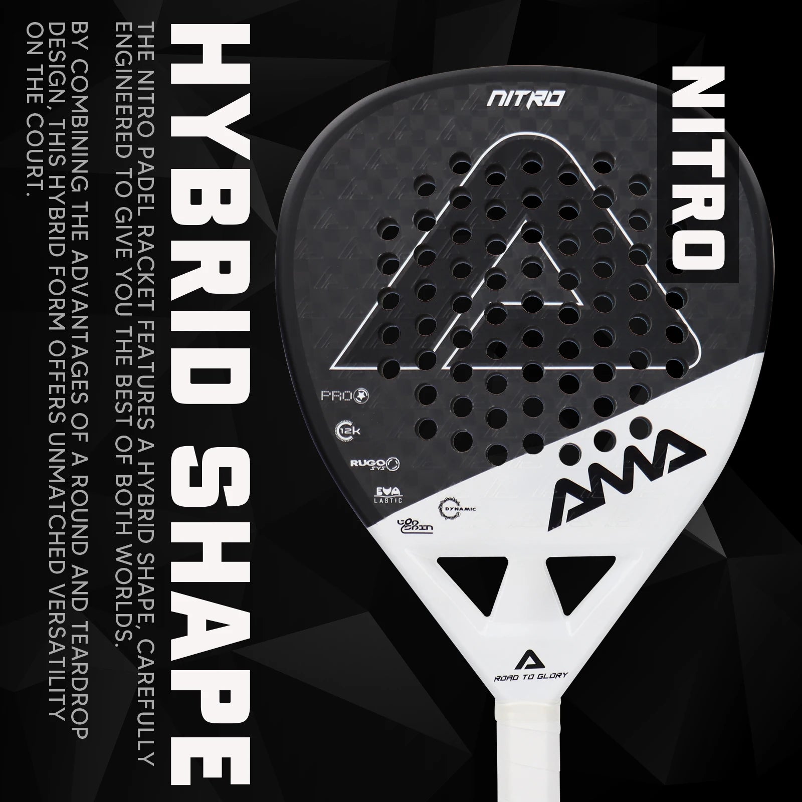 AMA SPORT Premium Carbon Fiber Padel Racket - 3K/12K/18K EVA Core