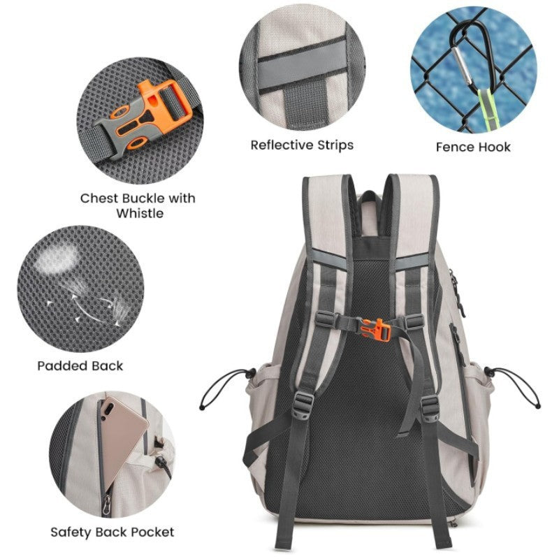 Tennis Backpack Large Peak Ball Bag Can Hold 4 Rackets With Shoes Compartment