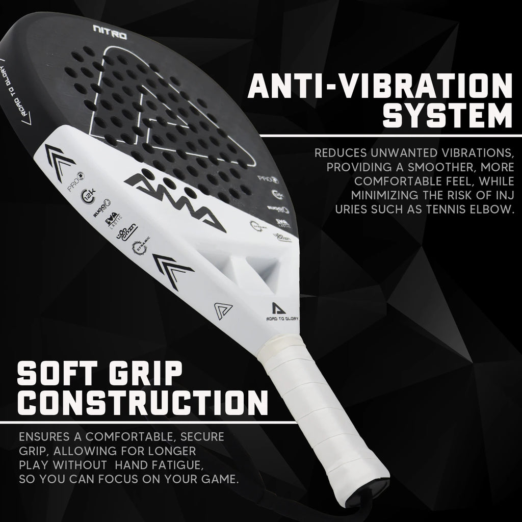 AMA SPORT Premium Carbon Fiber Padel Racket - 3K/12K/18K EVA Core